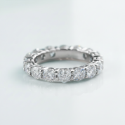 0.3 Ct Heart Diamond Option Eternity Wedding Band - Evani Naomi Jewelry