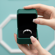 0.3 Ct Heart Diamond Option Eternity Wedding Band - Evani Naomi Jewelry