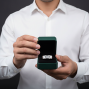 0.3 Ct Three Stones Diamond OptionMen's Wedding Ring - Evani Naomi Jewelry