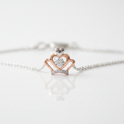 0.30 ct Diamond Option Heart Shaped Crown Necklace
