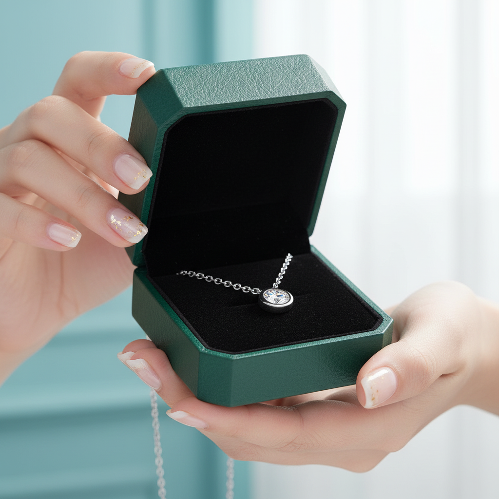 0.3ct Diamond Option Round Brilliant Cutting Necklaces
