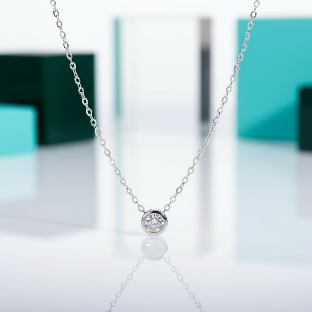 0.3ct Diamond Round Brilliant Cutting Necklaces-Evani Jewelry