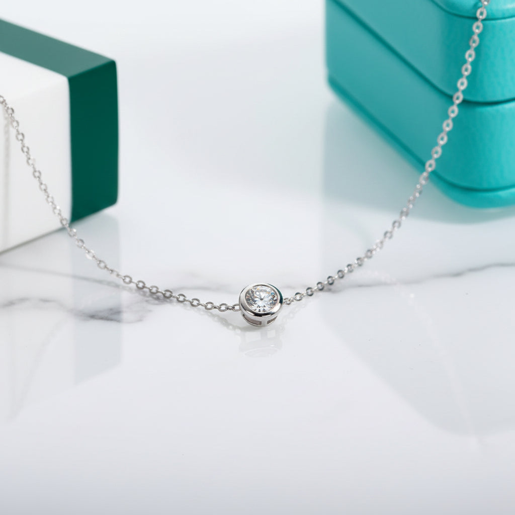 0.3ct Diamond Round Brilliant Cutting Necklaces-Evani Jewelry