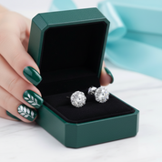 0.5 Ct Diamond Option Eight Heart Claws Stud Earrings