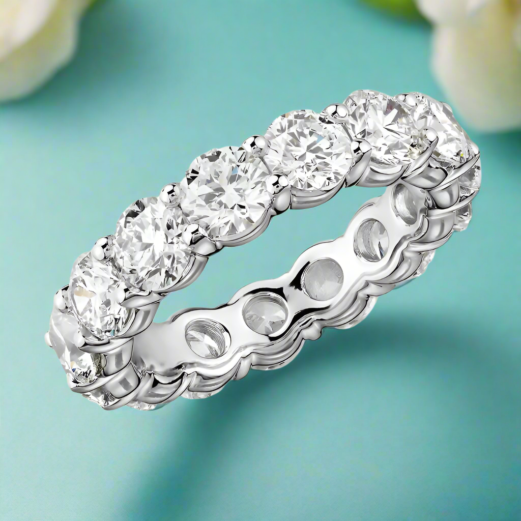 0.5 Ct Diamond Full Eternity Wedding Band-Evani Naomi Jewelry
