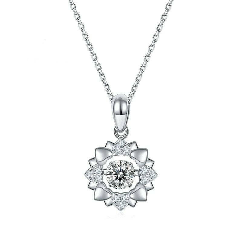 0.5 Ct Round Diamond Dancing Pendant Necklace-Evani Naomi Jewelry