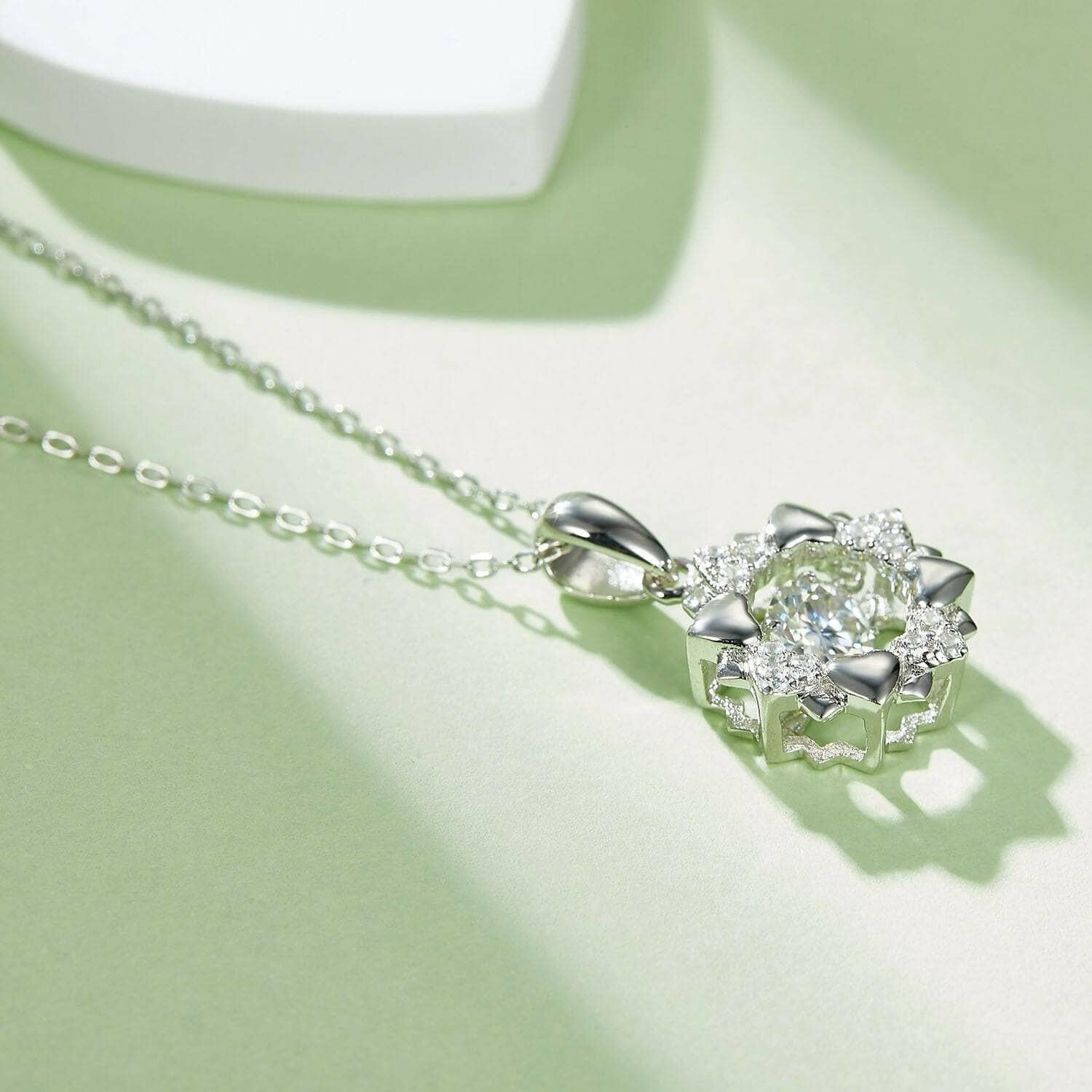 0.5 Ct Round Diamond Dancing Pendant Necklace-Evani Naomi Jewelry