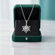 0.5 Ct Round Diamond Option Pendant Necklace with Snowflake