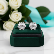 0.5 Ct Round Diamond Option Stud Earrings with Snowflake