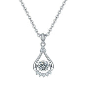 0.5 Ct Round Diamond Teardrop Shaped Pendant Necklace-Evani Naomi Jewelry