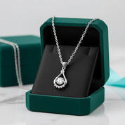 0.5 Ct Round Diamond Option Teardrop Shaped Pendant Necklace