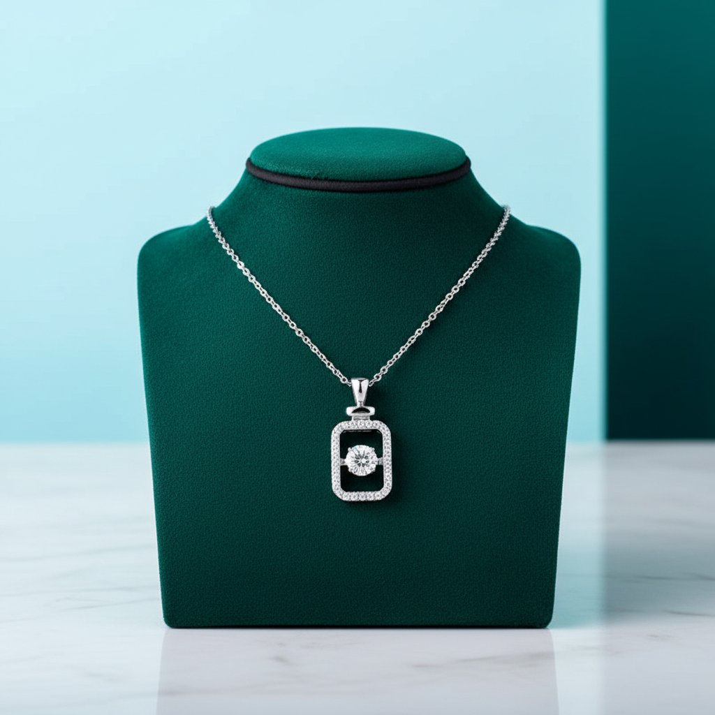 0.5 ct Twinkle Setting 5.0mm Diamond Option Necklace