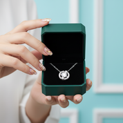 0.50 ct Dancing Diamond OptionHalo Necklace - Evani Naomi Jewelry