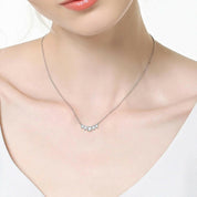 0.58 Ct Five Stone Diamond Necklace-Evani Naomi Jewelry