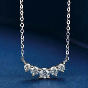 0.58 Ct Five Stone Diamond Necklace-Evani Naomi Jewelry