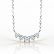 0.58 Ct Five Stone Diamond Option Necklace