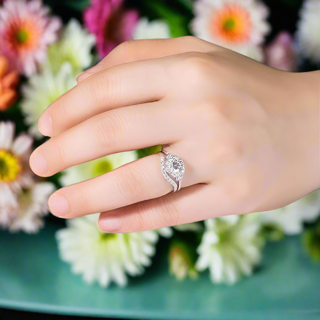 0.7 Ct Round Diamond Stackable Ring Set-Evani Jewelry