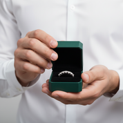 0.70 ct Half Eternity Diamond Option Wedding Band - Evani Naomi Jewelry