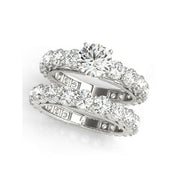 0.8 Ct Round Diamond Engagement Ring Set-Evani Naomi Jewelry