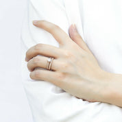 0.8 Ct Round Diamond Engagement Ring Set-Evani Naomi Jewelry