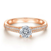 0.8 Ct Round Diamond Engagement Ring Set-Evani Naomi Jewelry