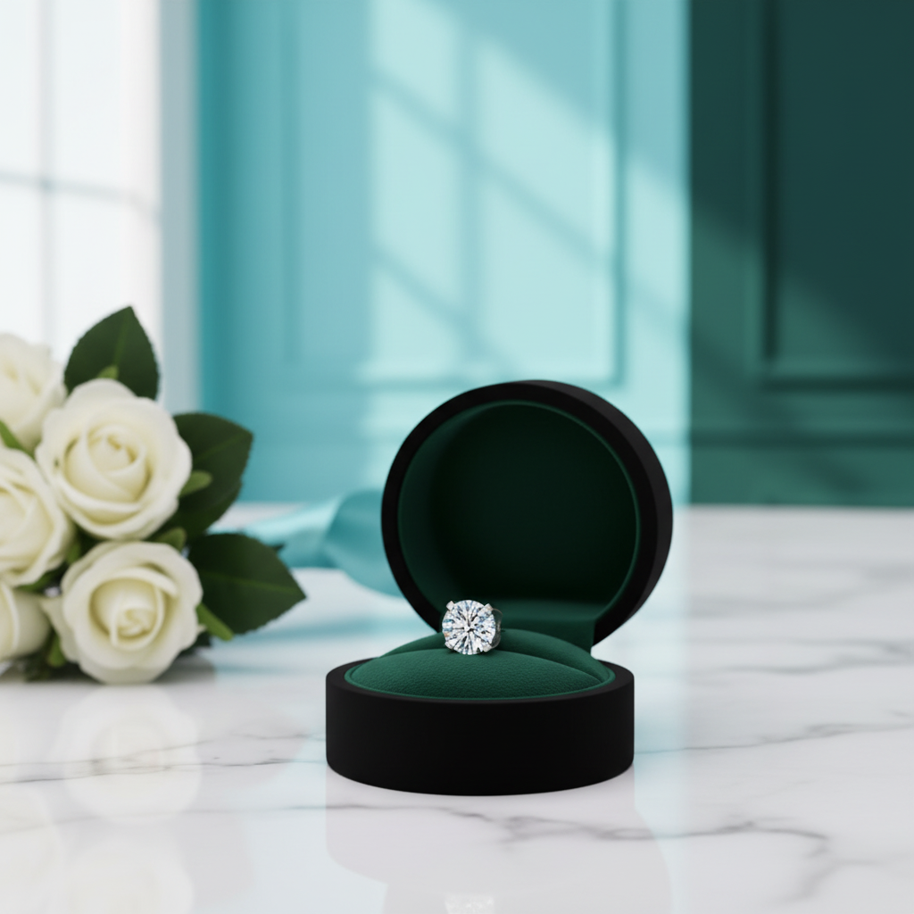 1 Piece Round-cut 0.50 ct Diamond Option Earring