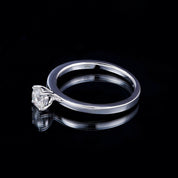 10k White Gold Round Diamond Solitaire Engagement Ring-Evani Naomi Jewelry