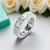 12.0 Ctw Princess Cut Diamond Eternity Wedding Band-Evani Naomi Jewelry