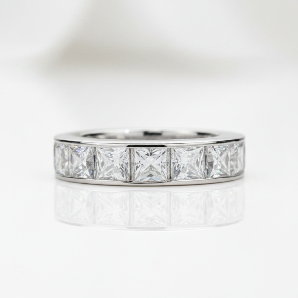 12.0 Ctw Princess Cut Diamond OptionEternity Wedding Band - Evani Naomi Jewelry