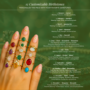 Ruby Birthstone Couples Ring in 14k Rose Gold - Evani Naomi Jewelry
