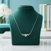 14K Gold 1.0 Ct Diamond Option Floral Leaf Necklace