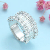 14K Gold Baguette Cut Diamond Wedding Band-Evani Naomi Jewelry