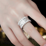 14K Gold Baguette Cut Diamond Wedding Band-Evani Naomi Jewelry