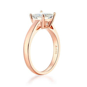 14K Rose Gold 1.0 Ct Princess Cut Engagement Ring-Evani Naomi Jewelry