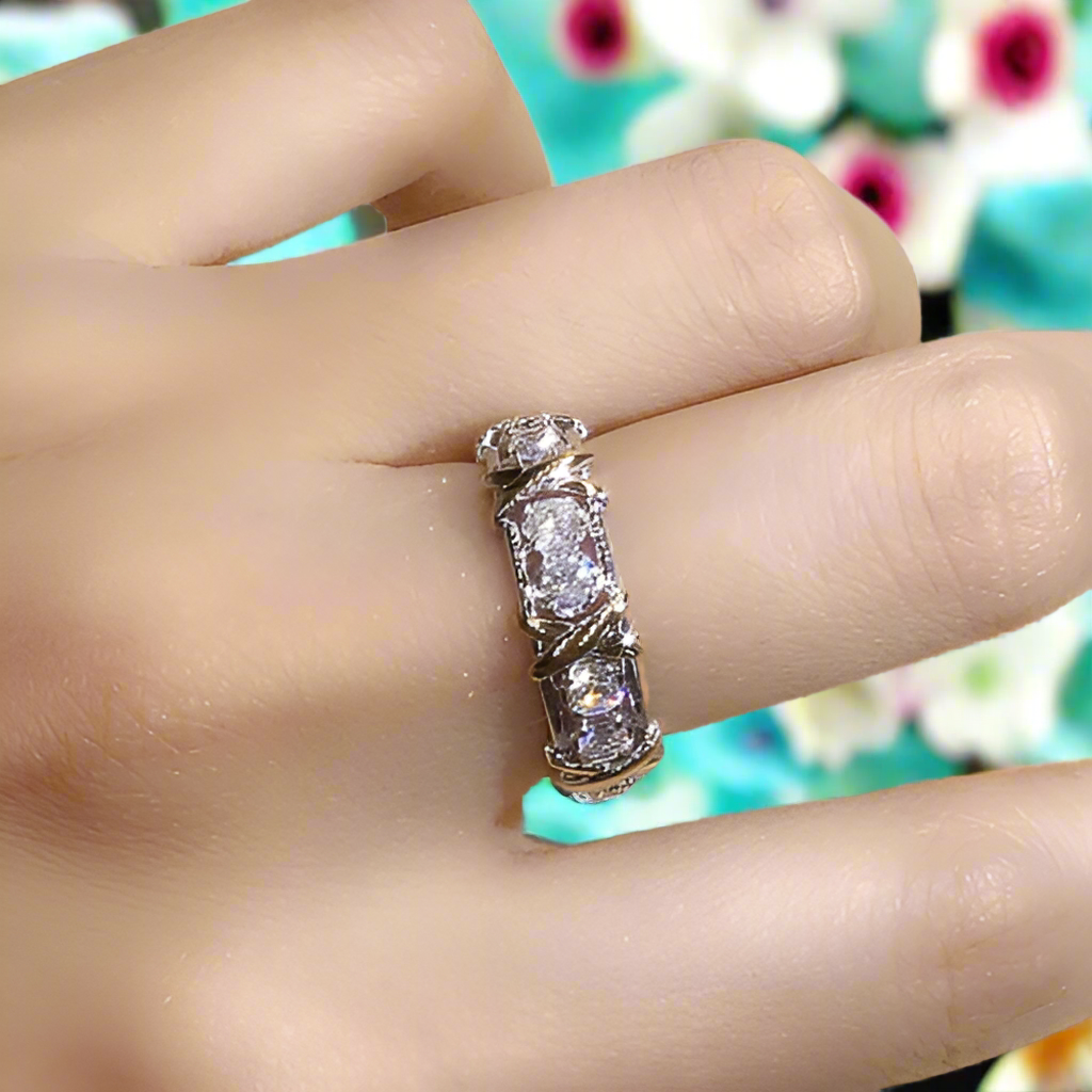 14K Rose Gold Diamond Wedding Band-Evani Naomi Jewelry