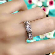 14K Rose Gold Diamond Wedding Band-Evani Naomi Jewelry