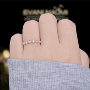 14K Rose Gold Round Diamond Eternity Wedding Band-Evani Naomi Jewelry