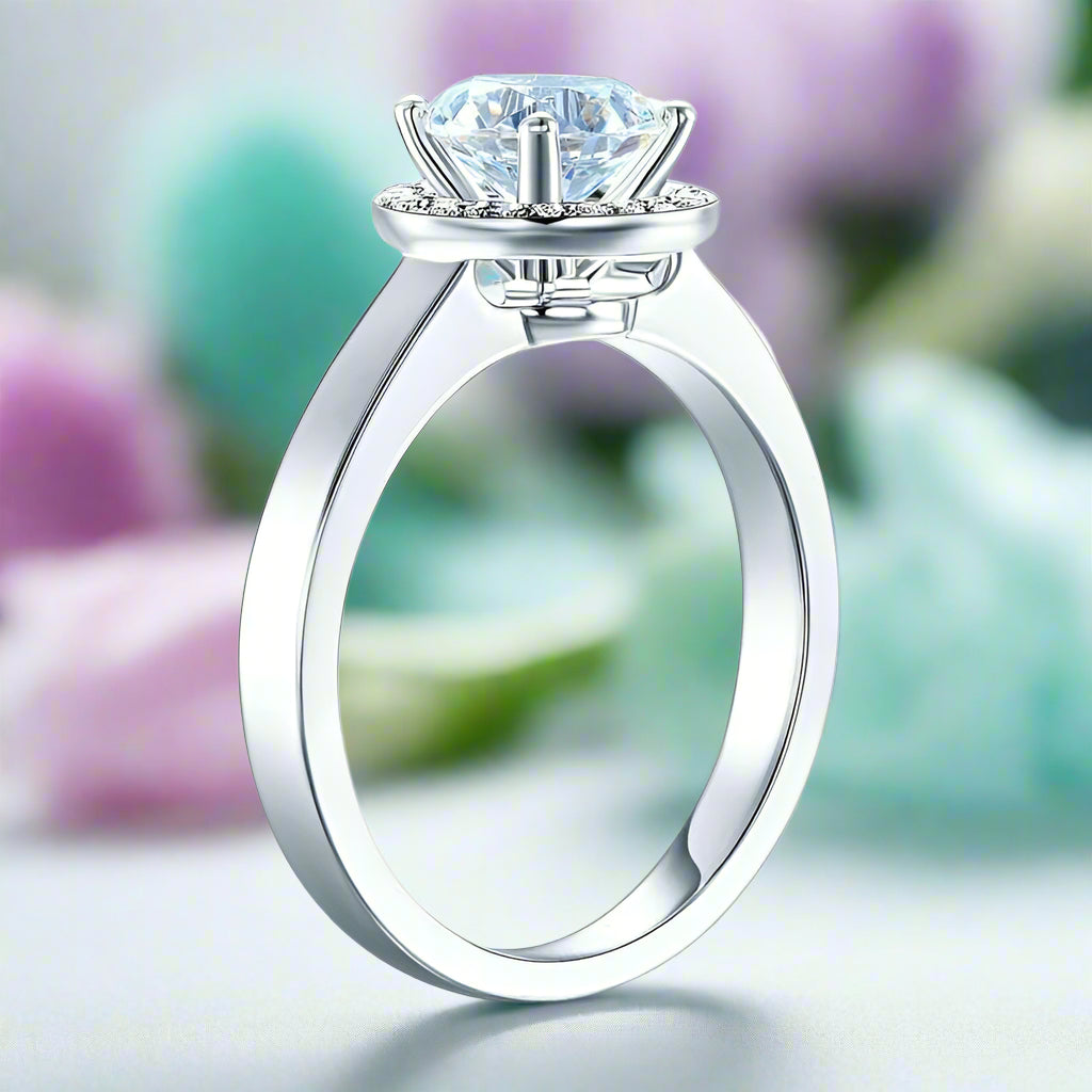 14K White Gold 1.0 Ct Diamond Engagement Ring-Evani Naomi Jewelry