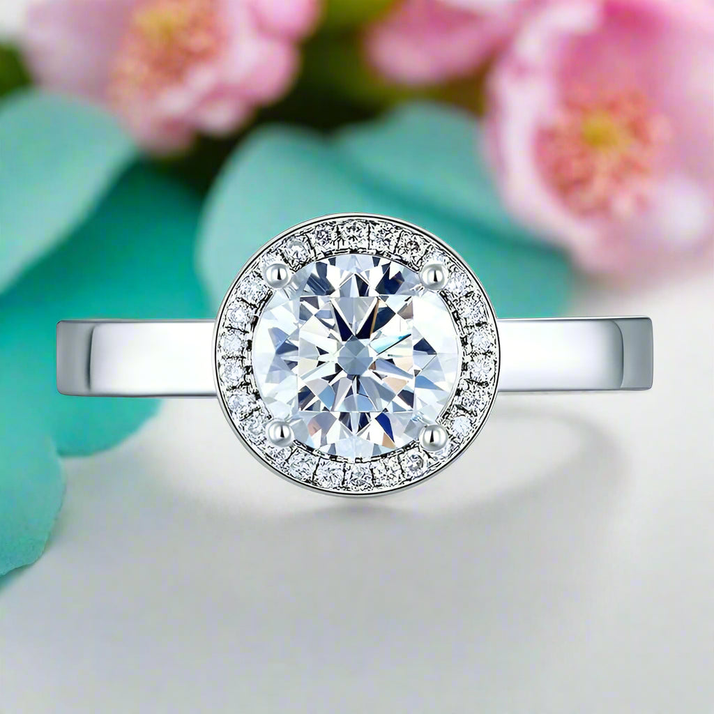 14K White Gold 1.0 Ct Diamond Engagement Ring-Evani Jewelry