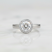 14K White Gold 1.0 Ct Diamond Option Engagement Ring