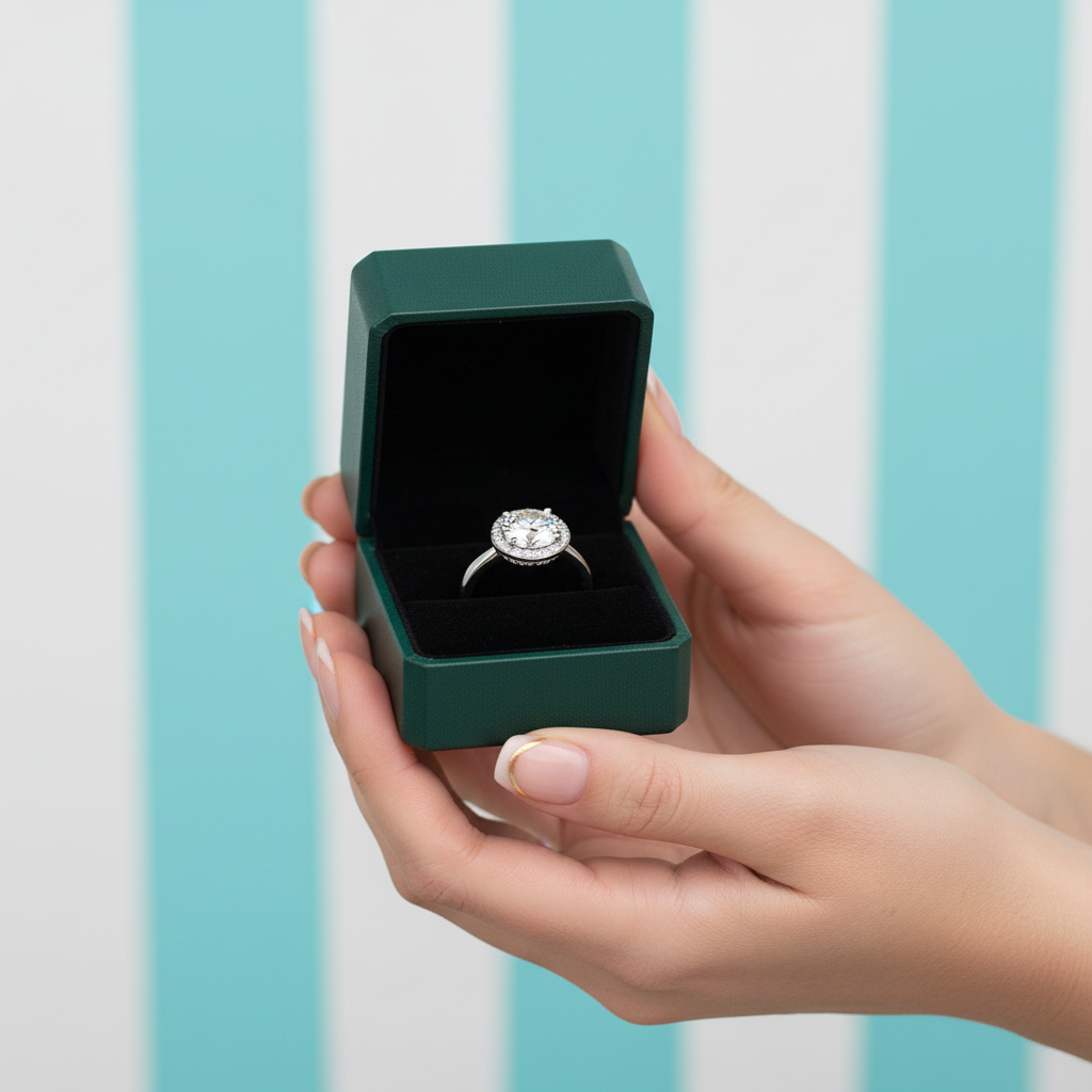 14K White Gold 1.0 Ct Diamond Option Engagement Ring