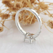 14K White Gold 1.0 Ct Princess Cut Engagement Ring-Evani Naomi Jewelry