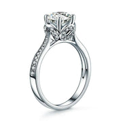 14K White Gold 1.0 Ct Round Diamond Engagement Ring-Evani Naomi Jewelry