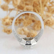 14K White Gold 1.0 Ct Round Diamond Engagement Ring-Evani Naomi Jewelry
