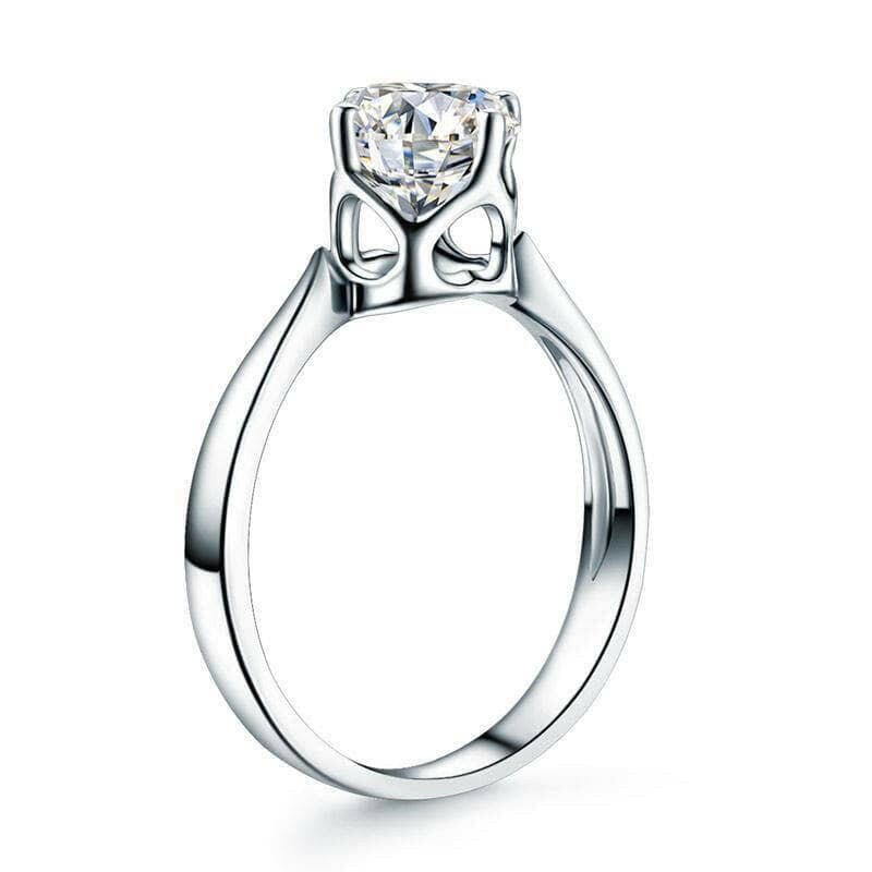 14K White Gold 1.0 Ct Solitaire Engagement Ring-Evani Naomi Jewelry