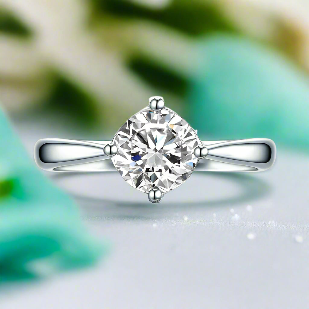 14K White Gold 1.0 Ct Solitaire Engagement Ring-Evani Jewelry