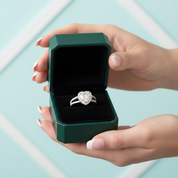 14K White Gold 2.0 Ct Heart Shaped Diamond Option Engagement Ring - Evani Naomi Jewelry