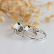 14K White Gold 2.0 Ct Round Diamond Engagement Ring Set-Evani Naomi Jewelry