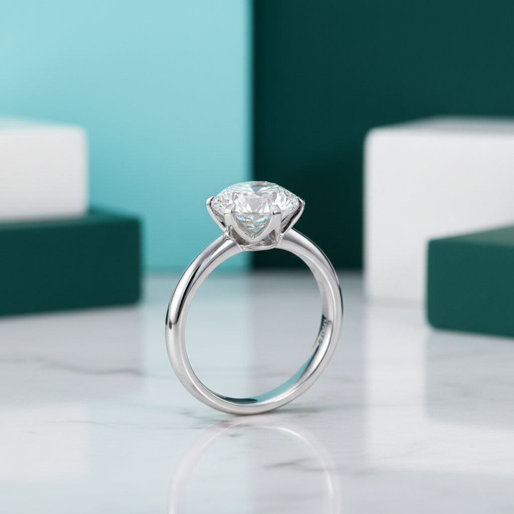 14K White Gold 3.0 Ct Diamond Engagement Ring-Evani Jewelry