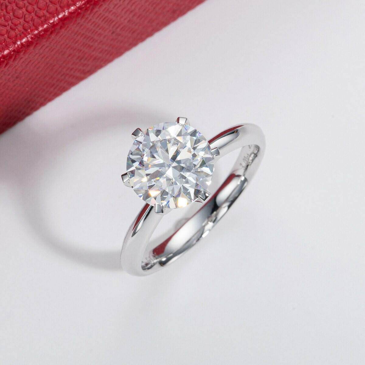 14K White Gold 3.0 Ct Diamond Engagement Ring-Evani Naomi Jewelry